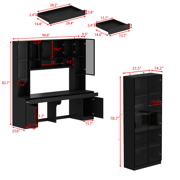 JIMBBOOM 2 Computer Desk Office Set & Reviews | Wayfair JIMBBOOM 2 Computer Desk Office Set & Reviews | Wayfair